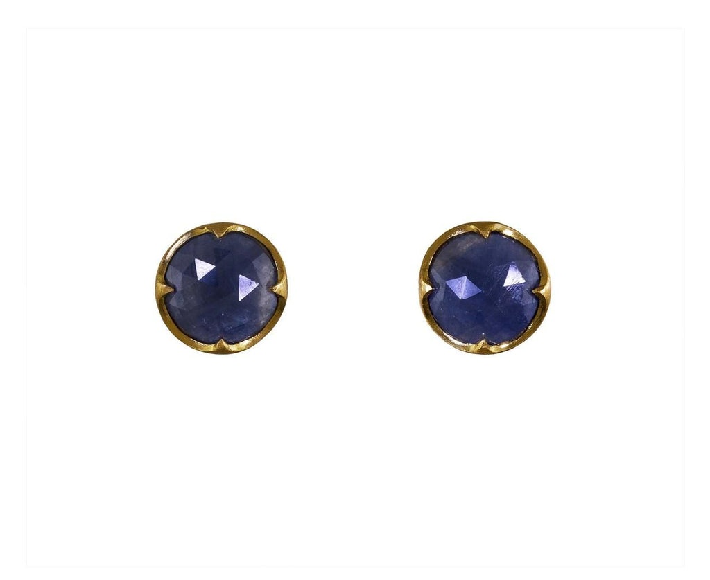 Sapphire Scalloped Post Earrings zoom 1_cathy_waterman_earrings