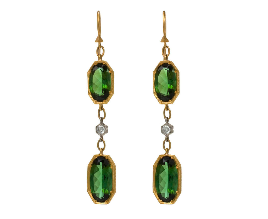 Green Tourmaline Earrings zoom 1
