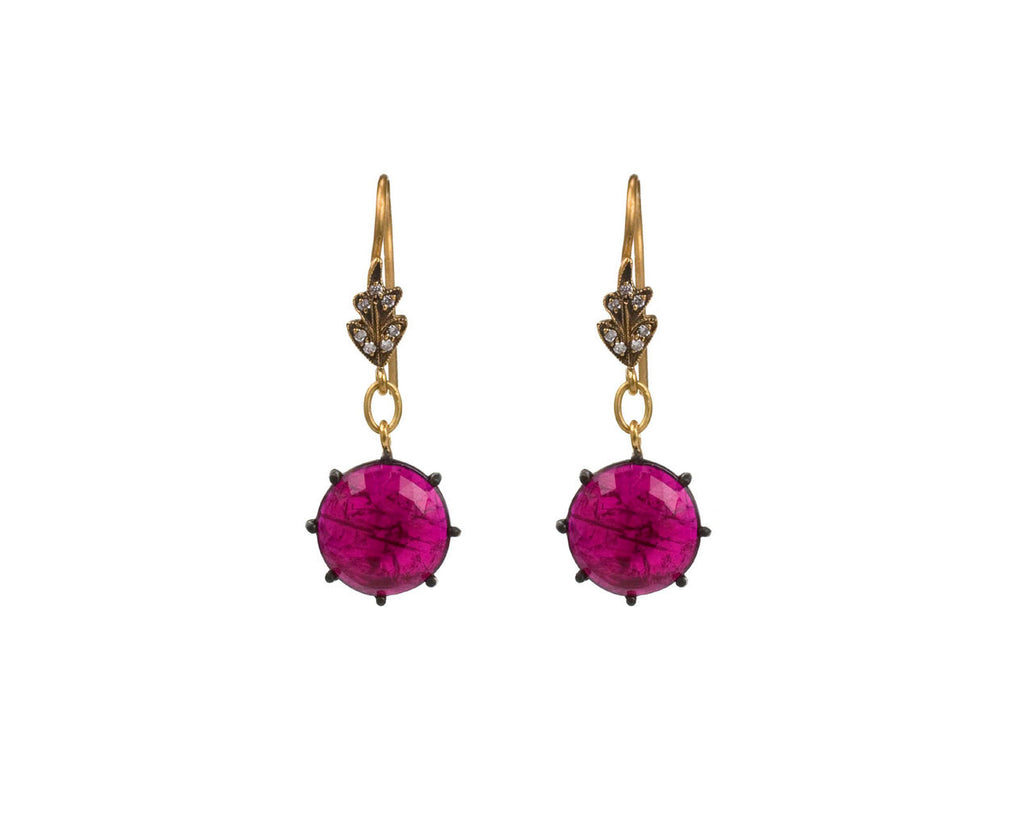Ruby Leaftop Earrings zoom 1