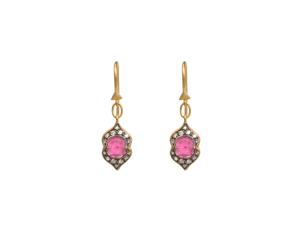 Pink Tourmaline Petite Arabesque Earrings zoom 1