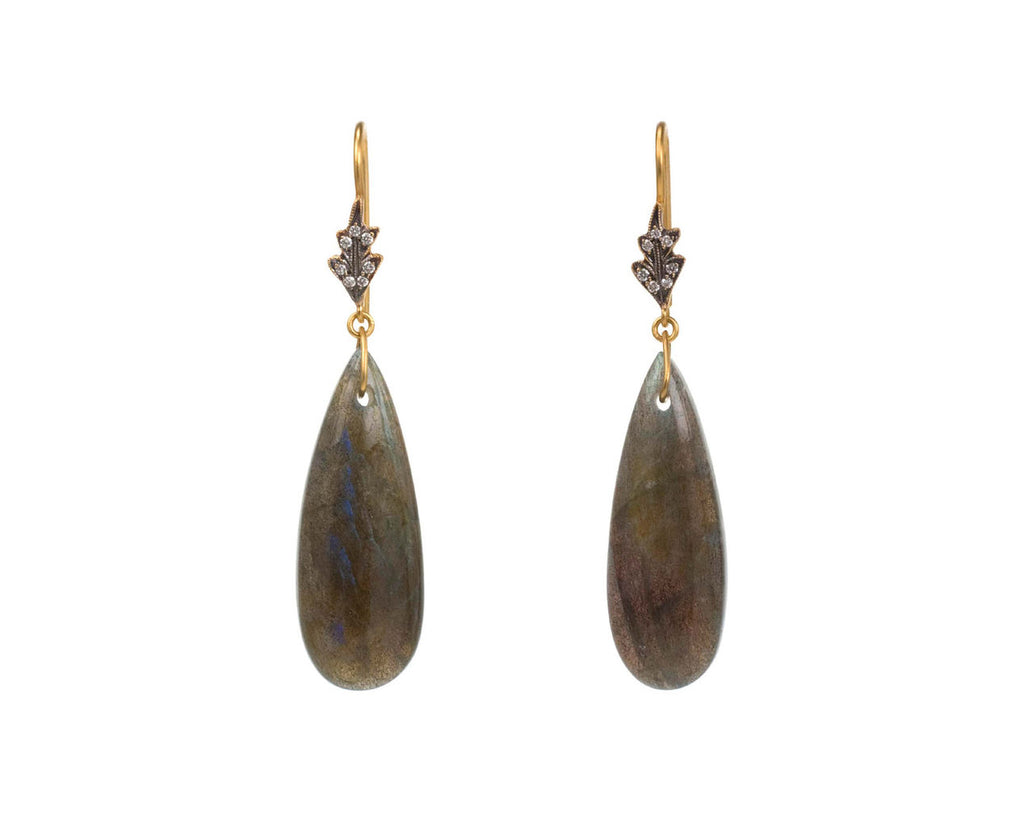 Labradorite Breulette Leaf Top Earrings zoom 1