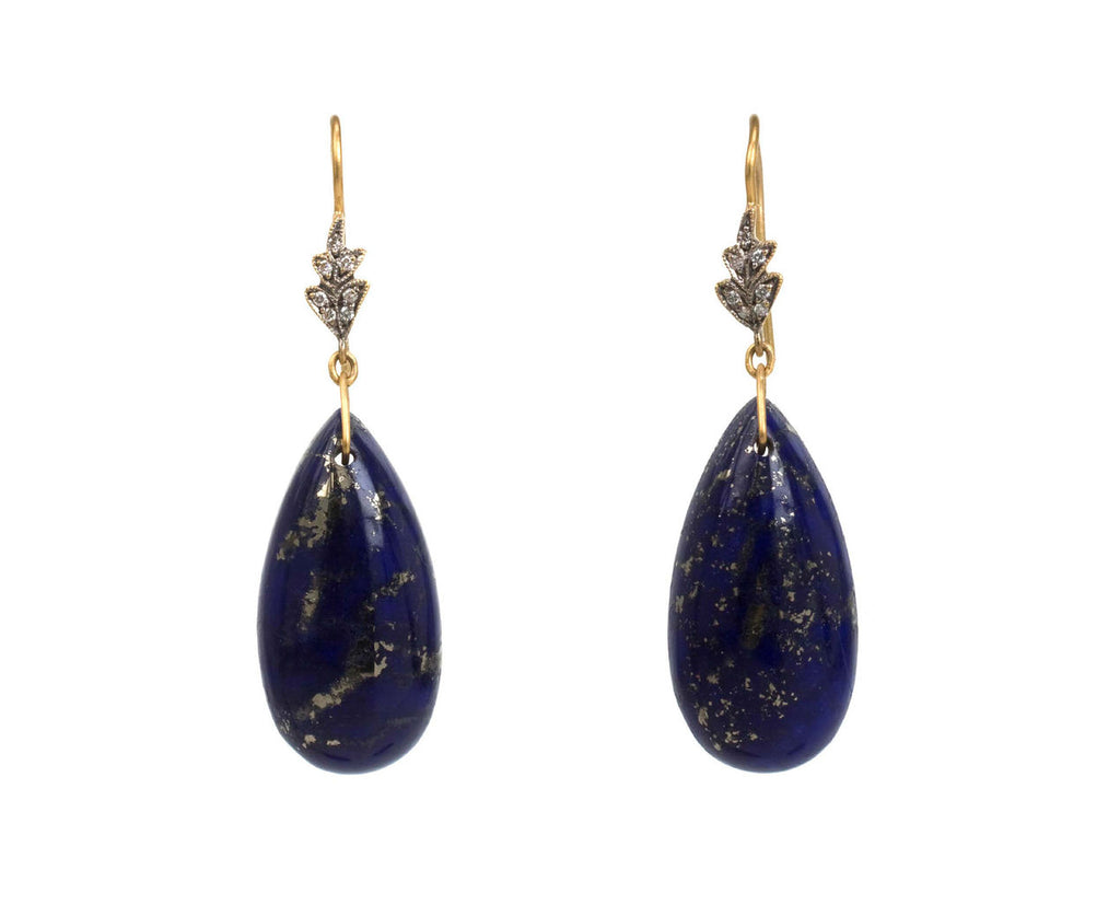 Lapis Leaf Top Earrings zoom 1