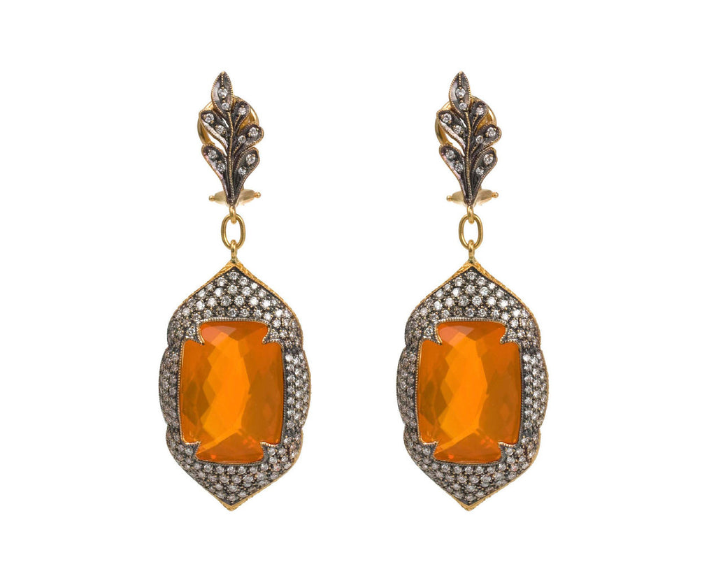 Fire Opal Arabesque Earrings zoom 1