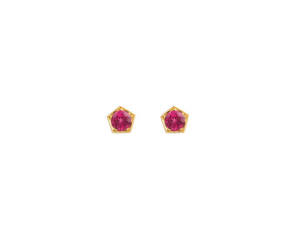 Pink Tourmaline Branch Earrings zoom 1