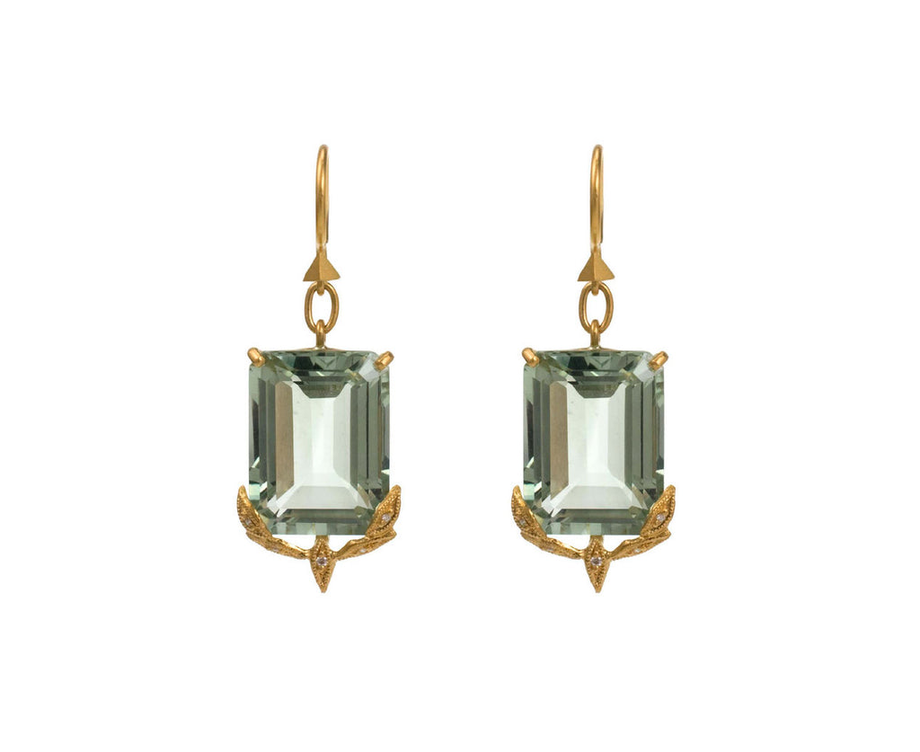 Green Amethyst Garland Earrings zoom 1