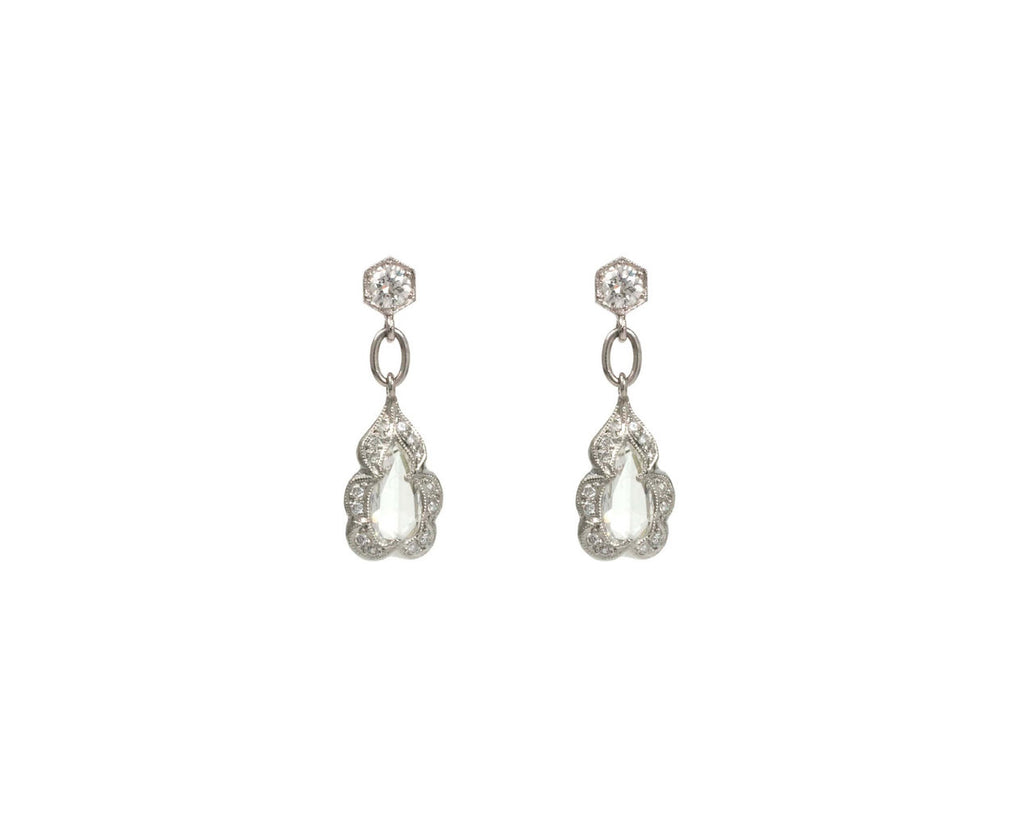 Diamond Pear Earrings zoom 1