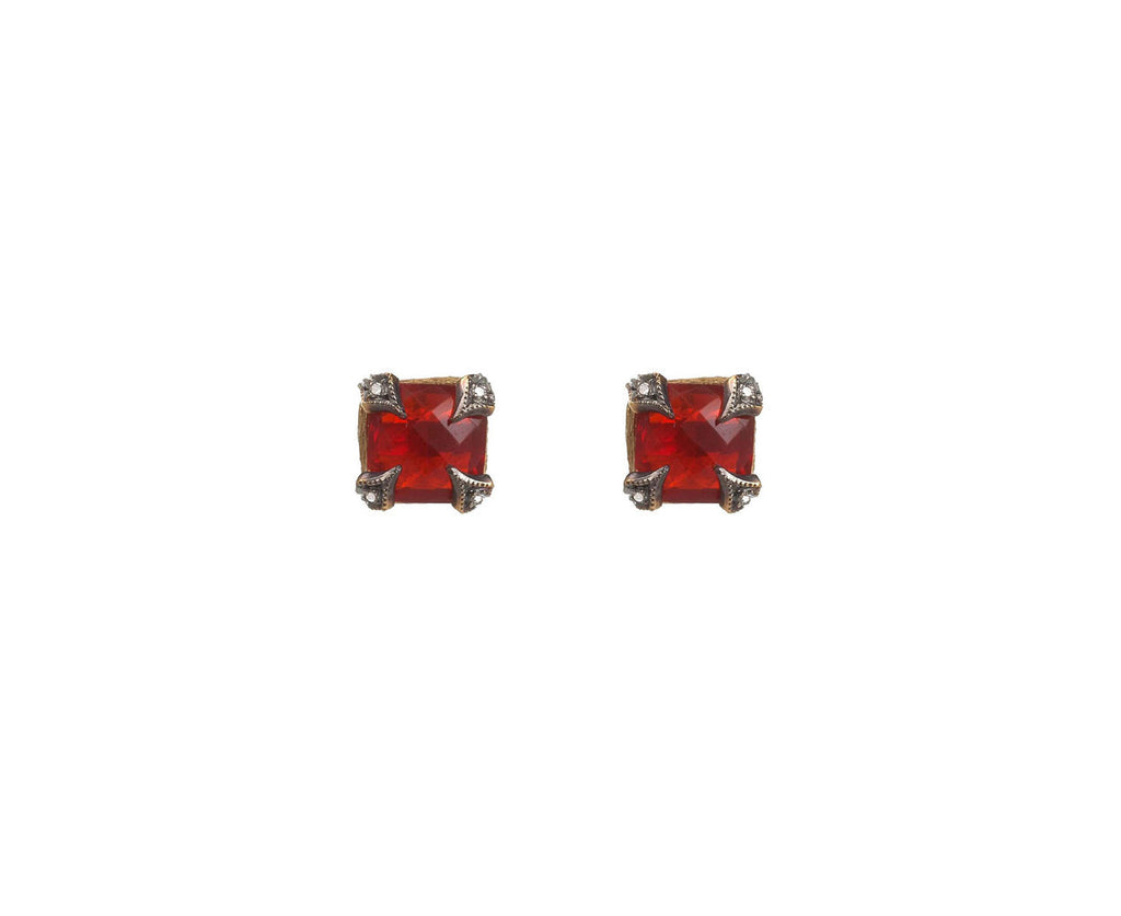 Fire Opal Thorn Post Earrings zoom 1