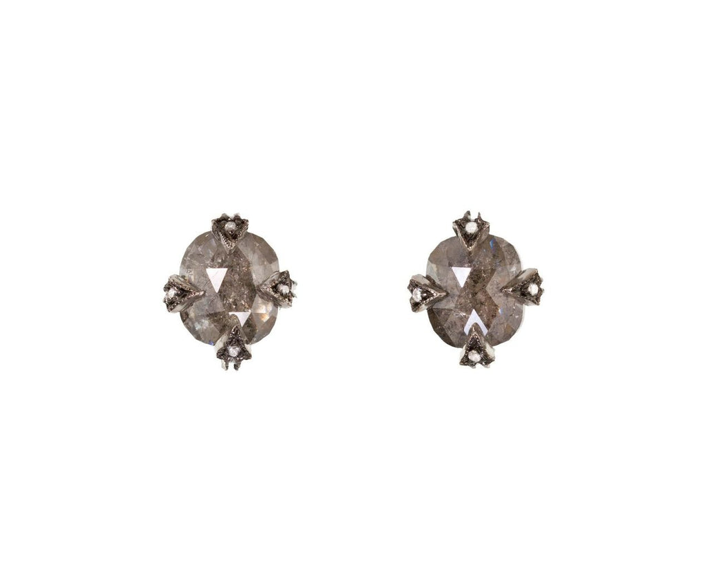 Rustic Diamond Thorn Post Earrings zoom 1