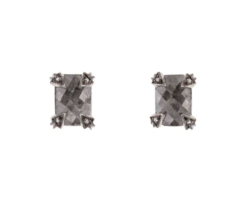 Rustic Diamond Thorn Post Earrings zoom 1
