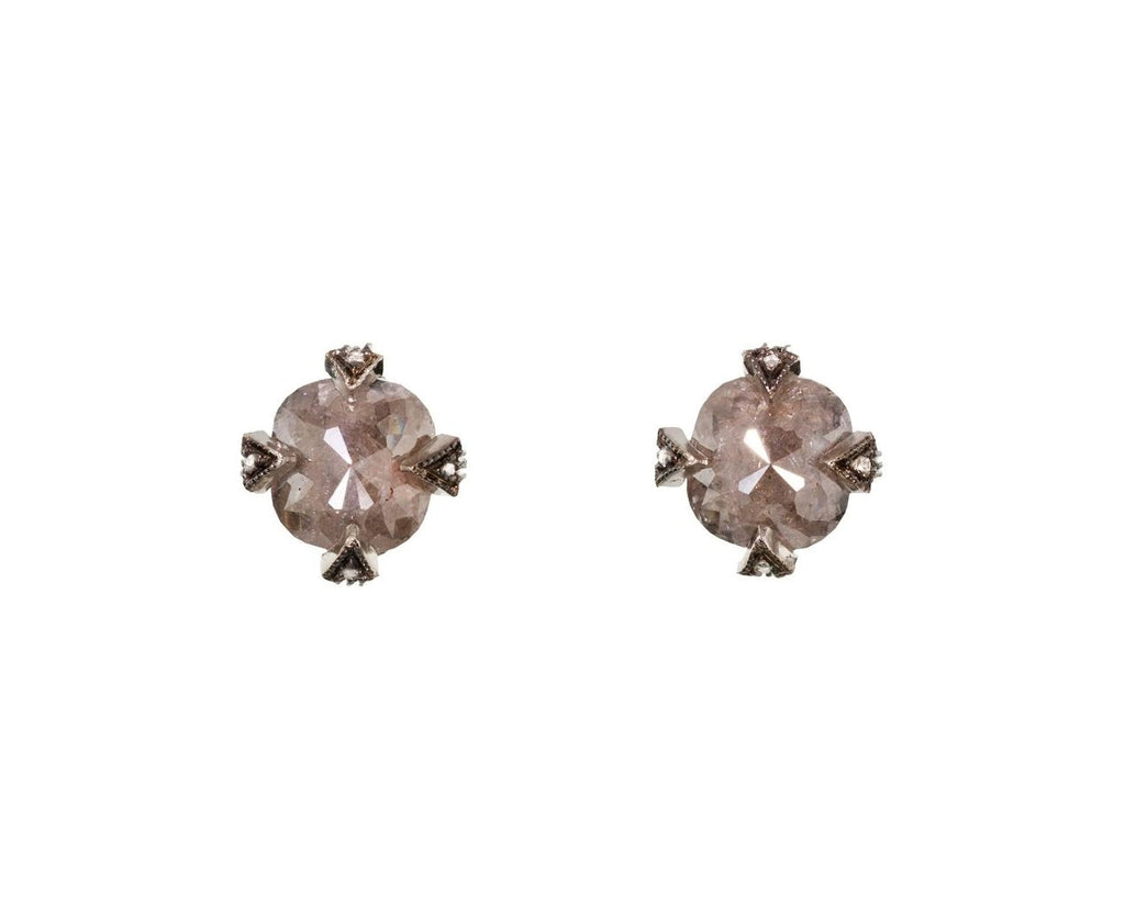 Rustic Diamond Thorn Post Earrings zoom 1