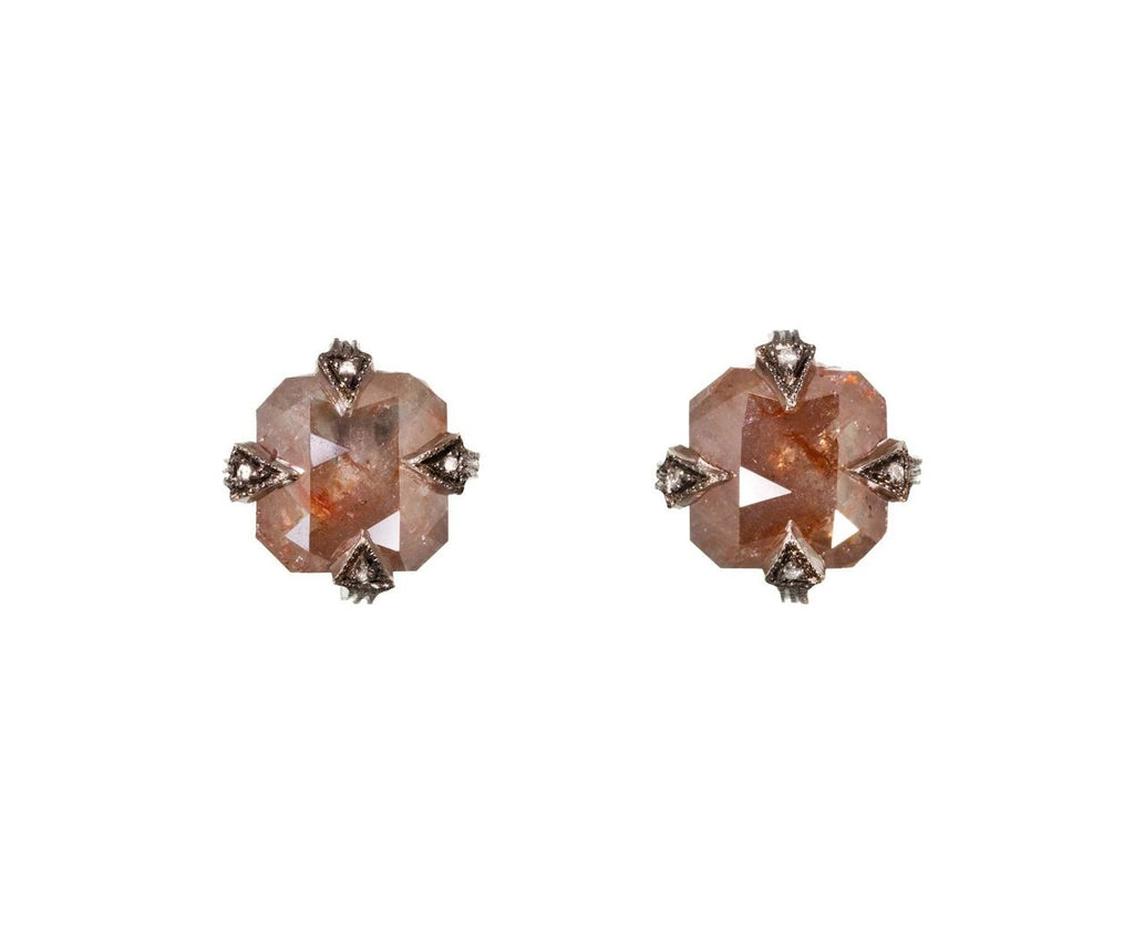 Rustic Diamond Thorn Post Earrings zoom 1