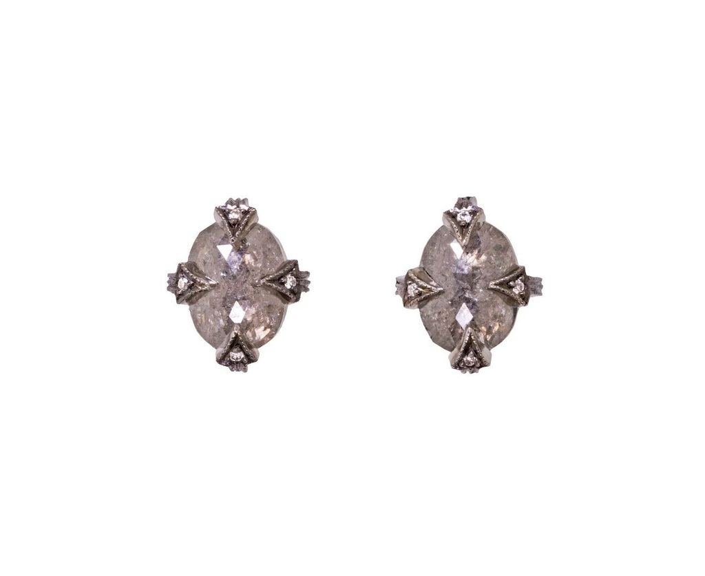 Rustic Diamond Thorn Post Earrings zoom 1