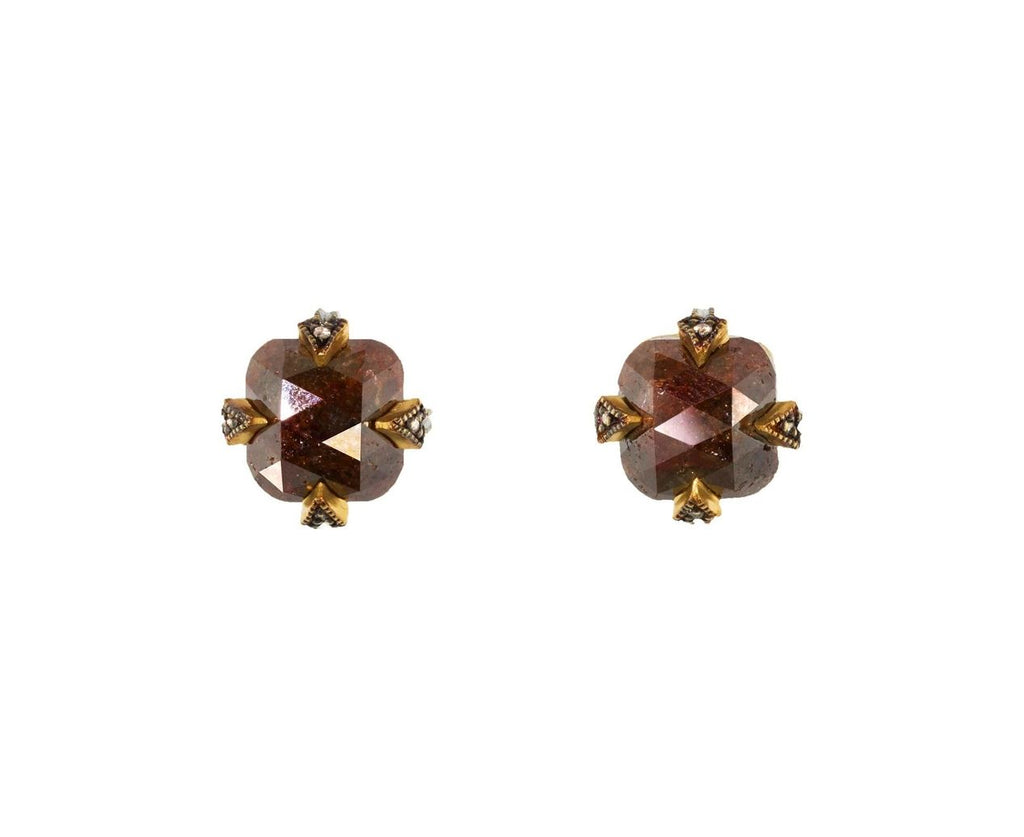 Rustic Diamond Thorn Post Earrings zoom 1