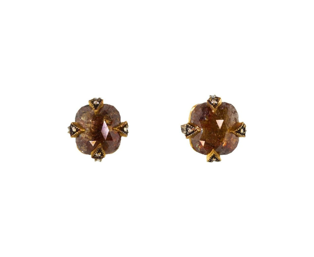 Rustic Diamond Thorn Post Earrings zoom 1