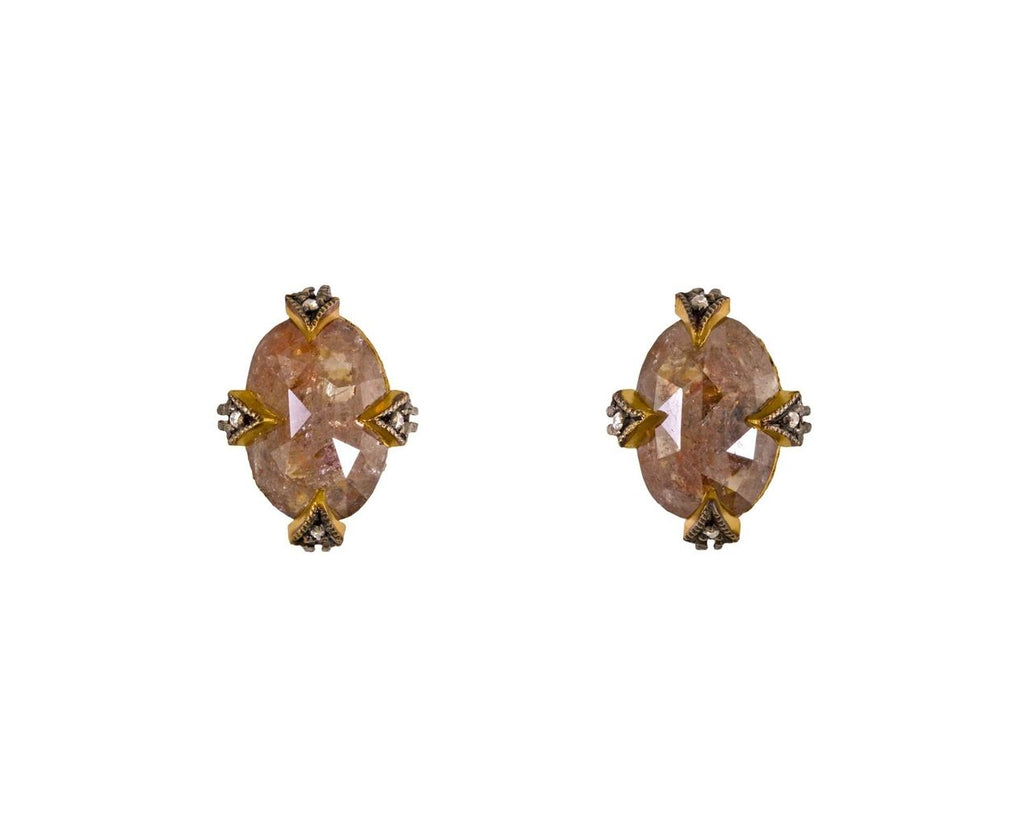 Rustic Diamond Thorn Post Earrings zoom 1