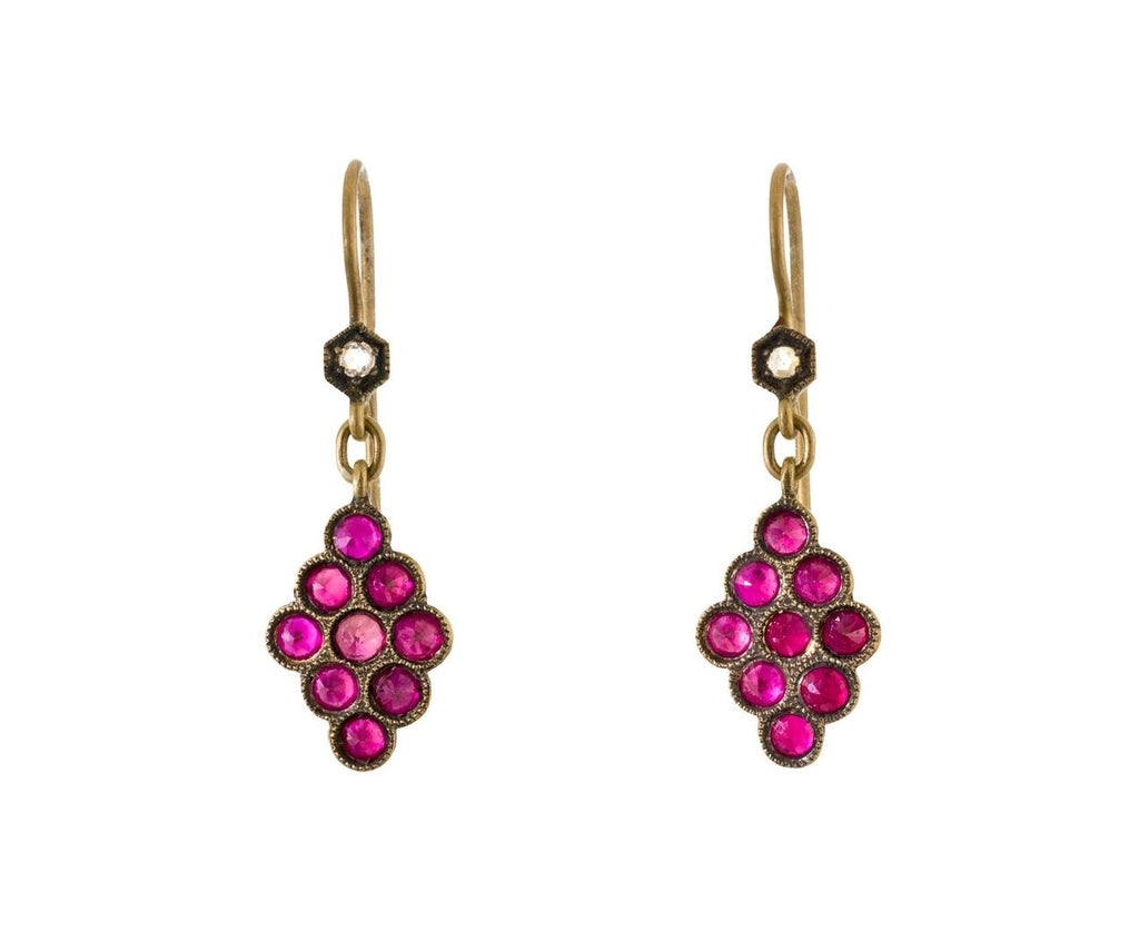 Ruby Scalloped Earrings zoom 1