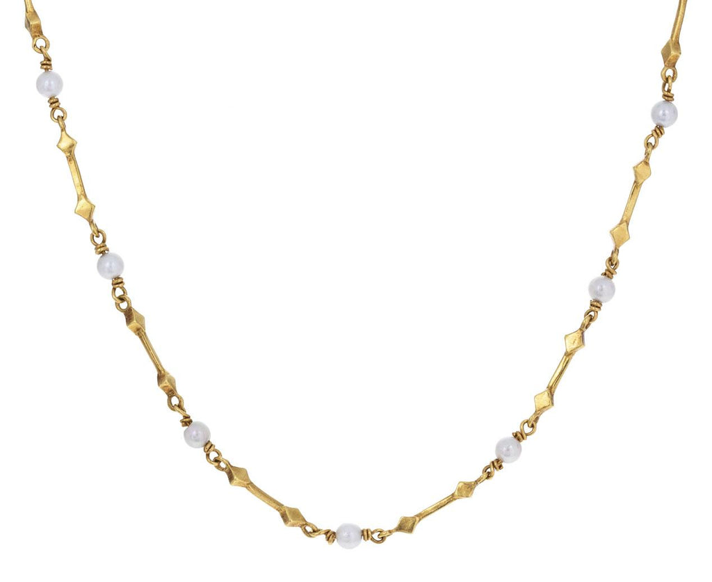 Cultured White Pearl Double Arrow Chain zoom 1_cathy_waterman_gold_pearl_double_arrow_necklace