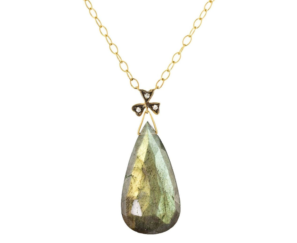 Labradorite Wildflower Pendant Necklace zoom 1