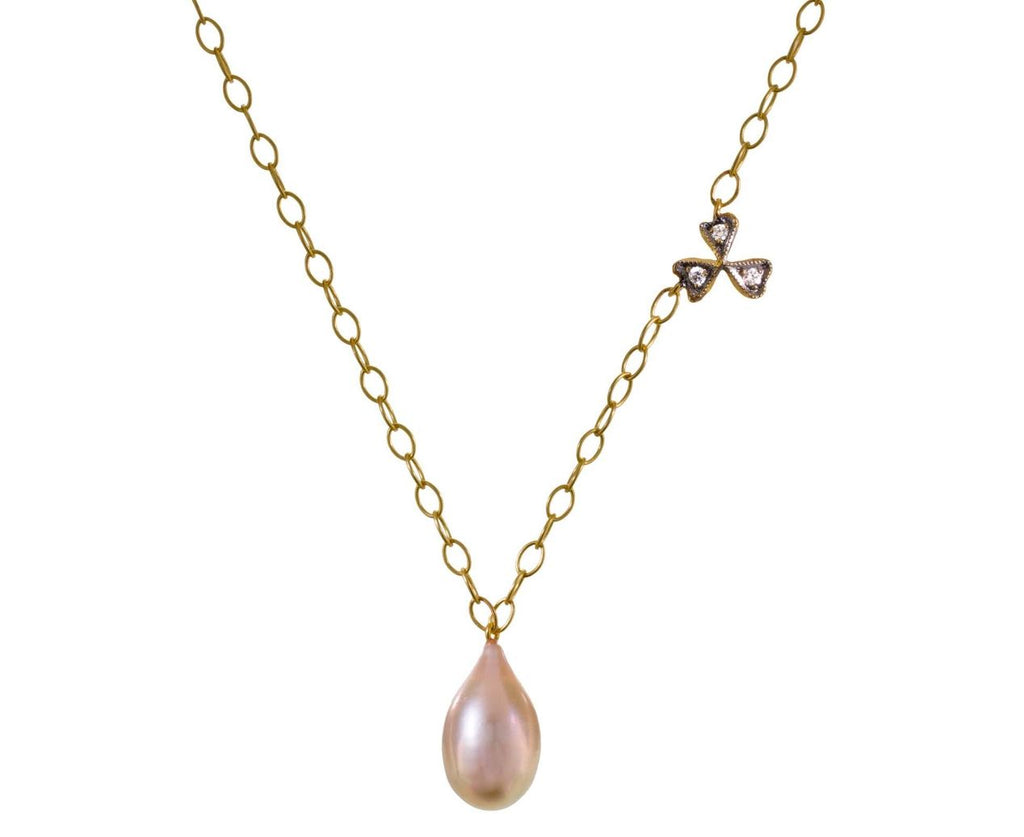 Pink Pearl Wildflower Necklace zoom 1