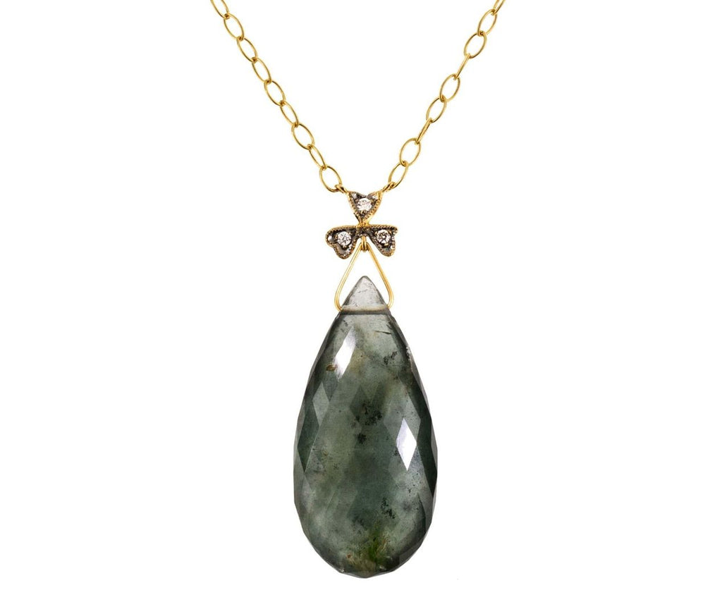 Moss Aquamerine Wildflower Necklace zoom 1
