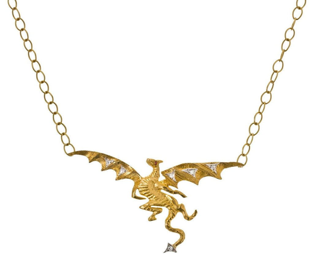 Diamond Dragon Pendant Necklace zoom 1