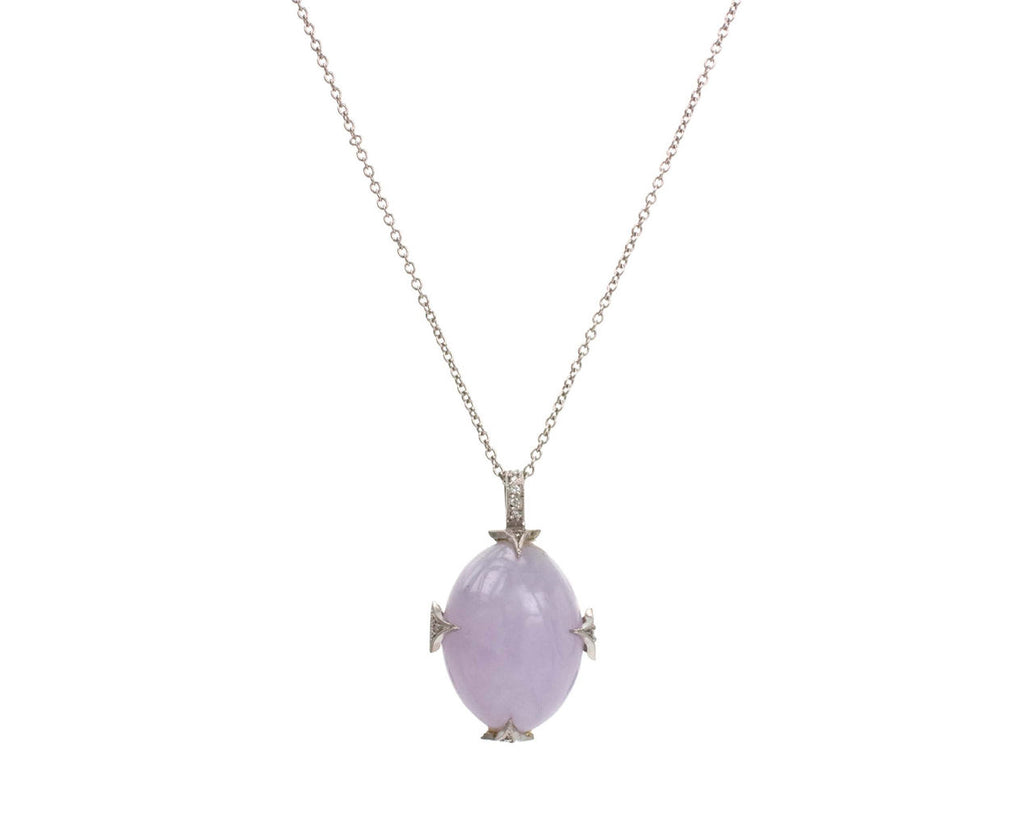 Lilac Jade Oval Charm Pendant zoom 1