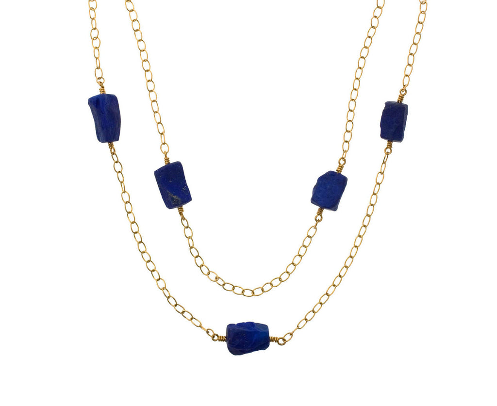 Lapis Chunk Necklace zoom 1