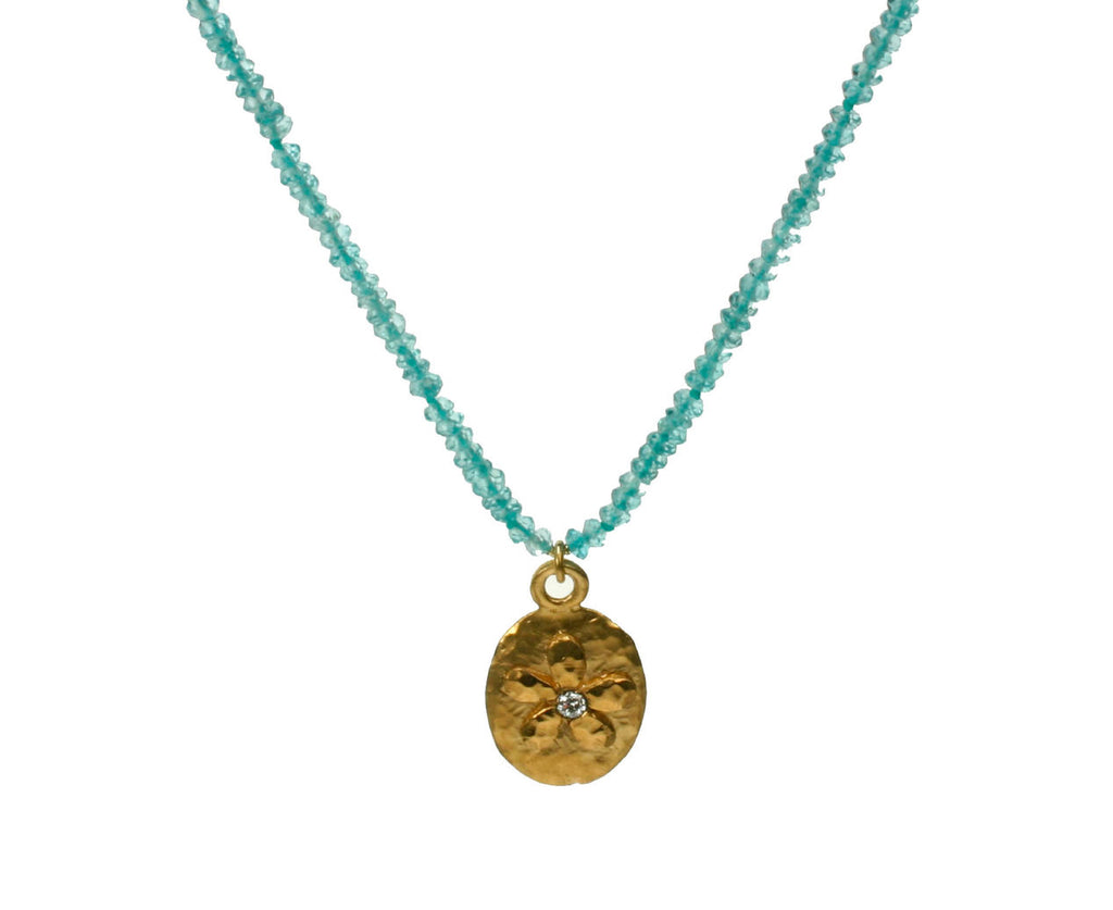 Apatite Bead and Daisy Necklac zoom 1