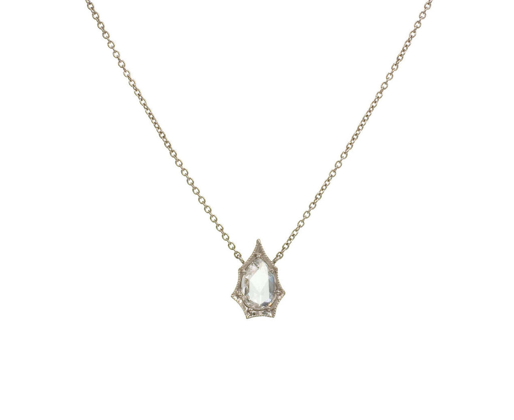 Rose Cut Diamond Pendant Necklace zoom 1