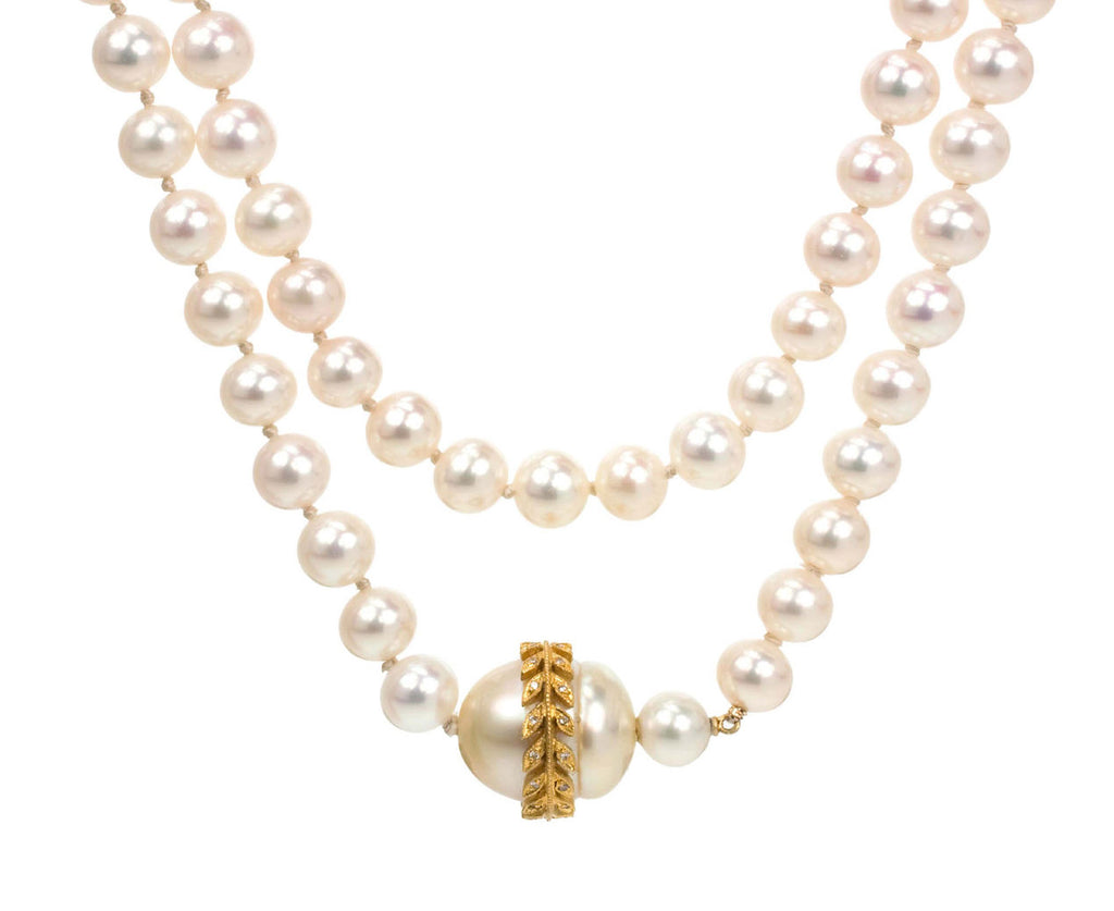 Long Pearl Strand with Wheat Overlay zoom 1