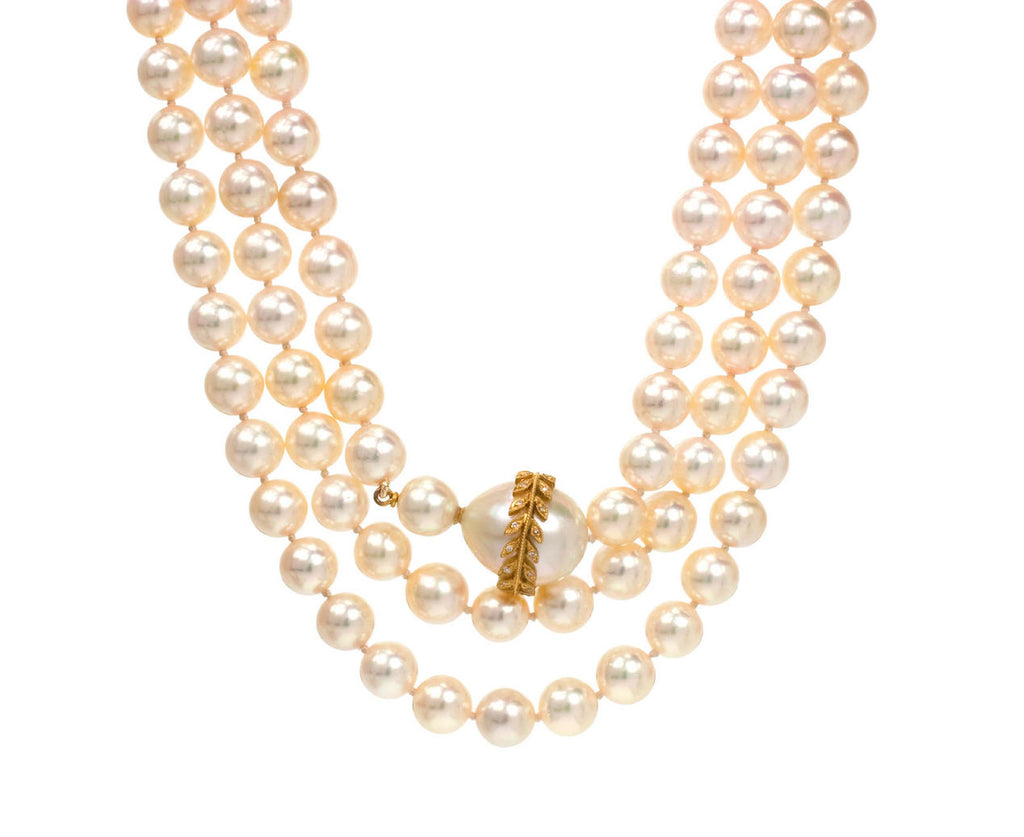 Long Pearl Strand with Wheat Overlay zoom 1