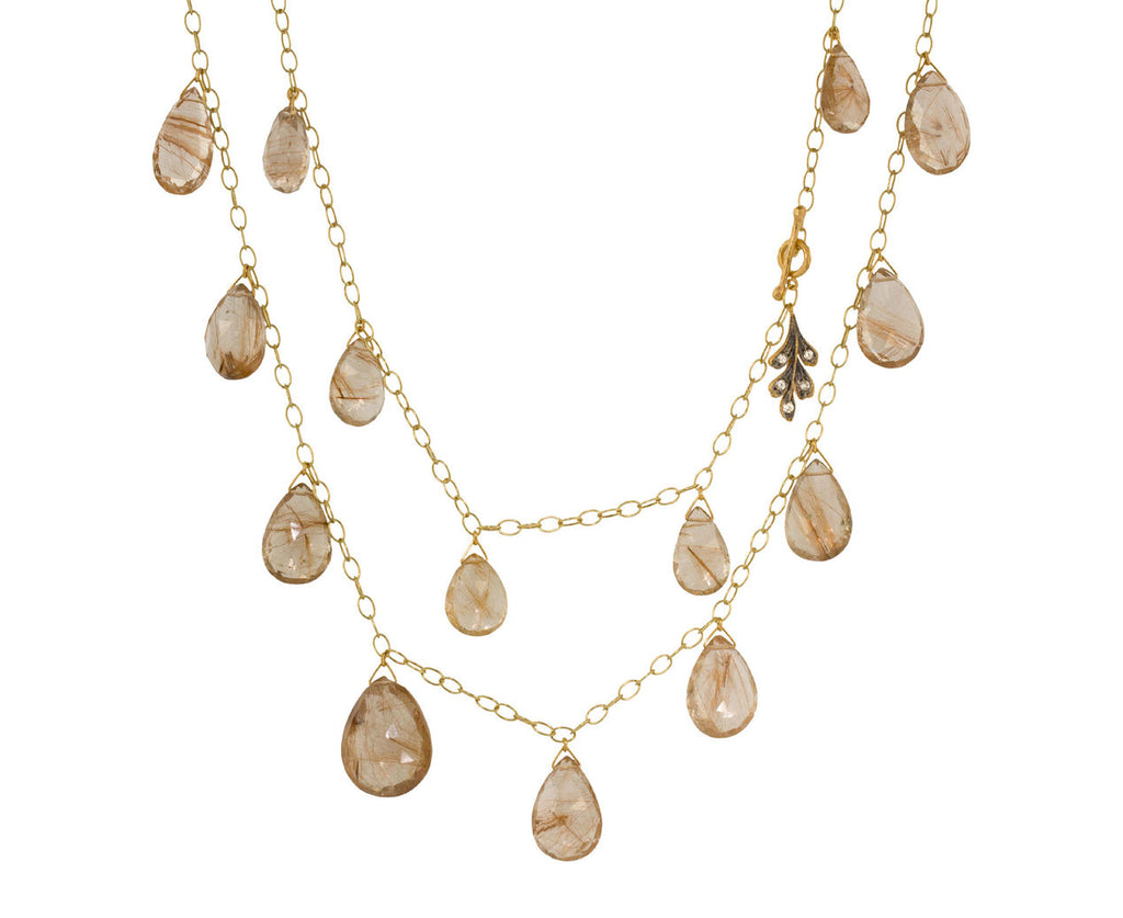 Rutilated Quartz Fringe Necklace zoom 1