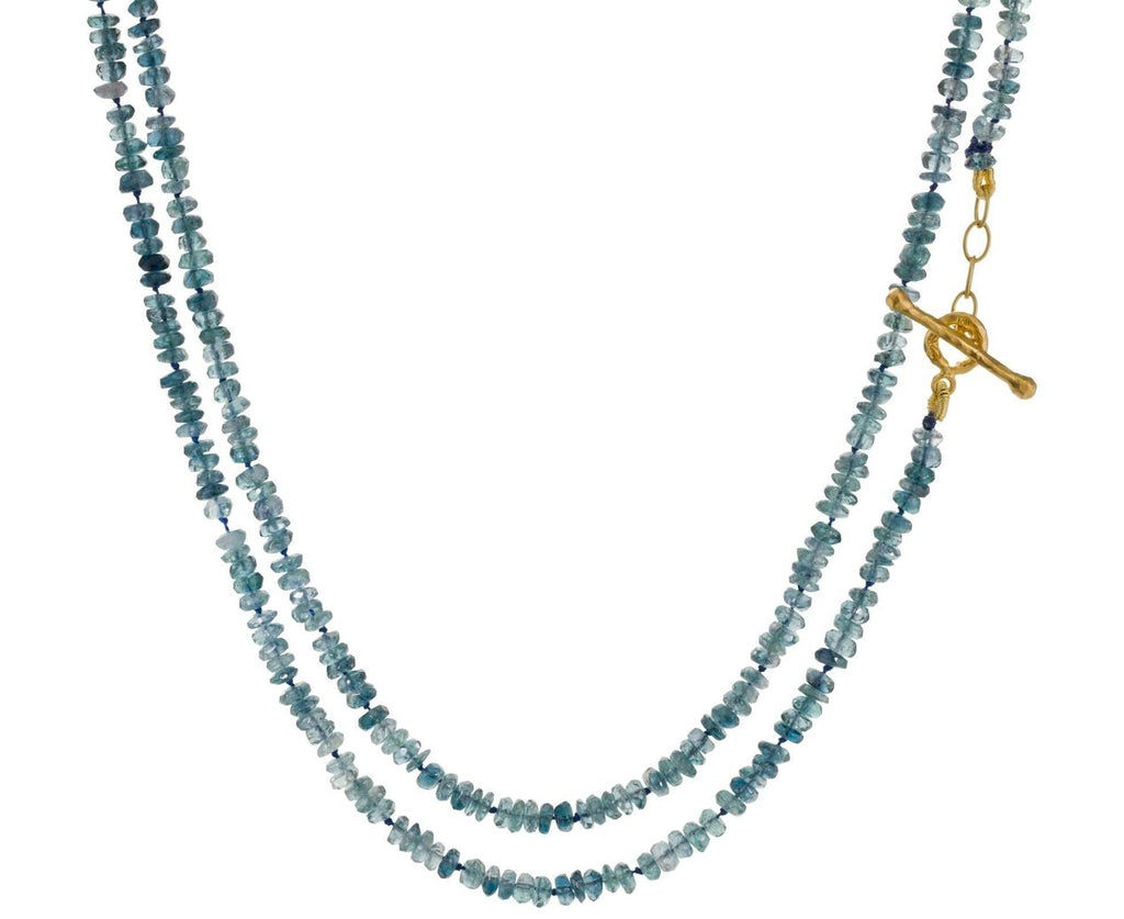 Blue Tourmaline Bead Strand Necklace zoom 1