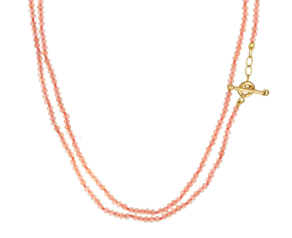 Peach Moonstone Bead Necklace zoom 1_cathy_waterman_gold_peach_moonstone_beaded_neckl