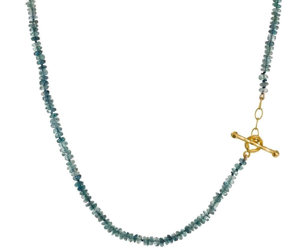 Blue Tourmaline Bead Strand Necklace zoom 1