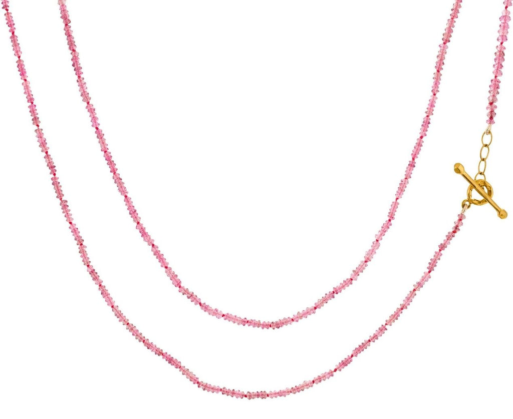 Pink Tourmaline Bead Necklace zoom 1
