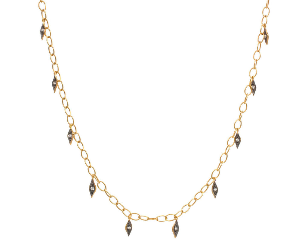 Blackened Fringe Chain Necklace zoom 1