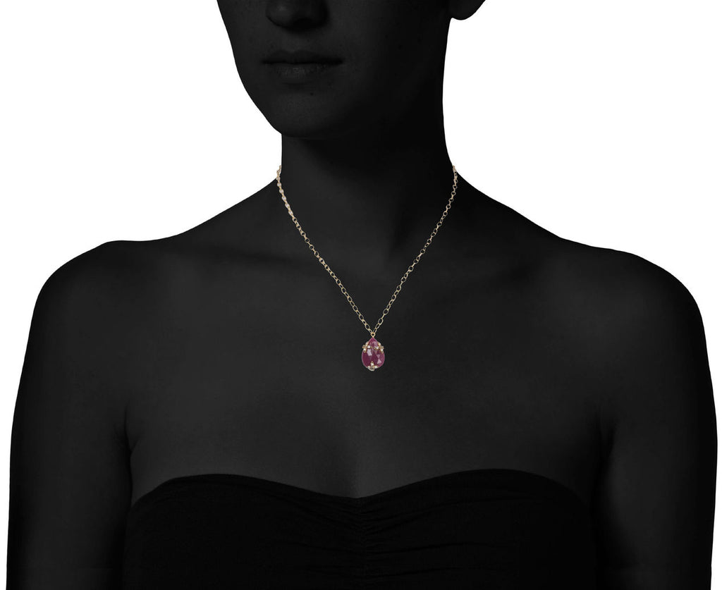 Ruby Flower Overlay Necklace zoom 9