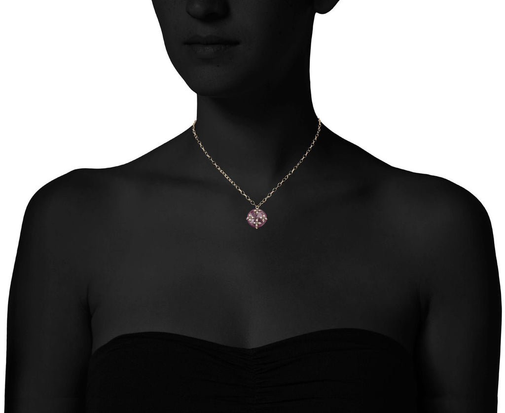 Ruby Flower Overlay Necklace zoom 9