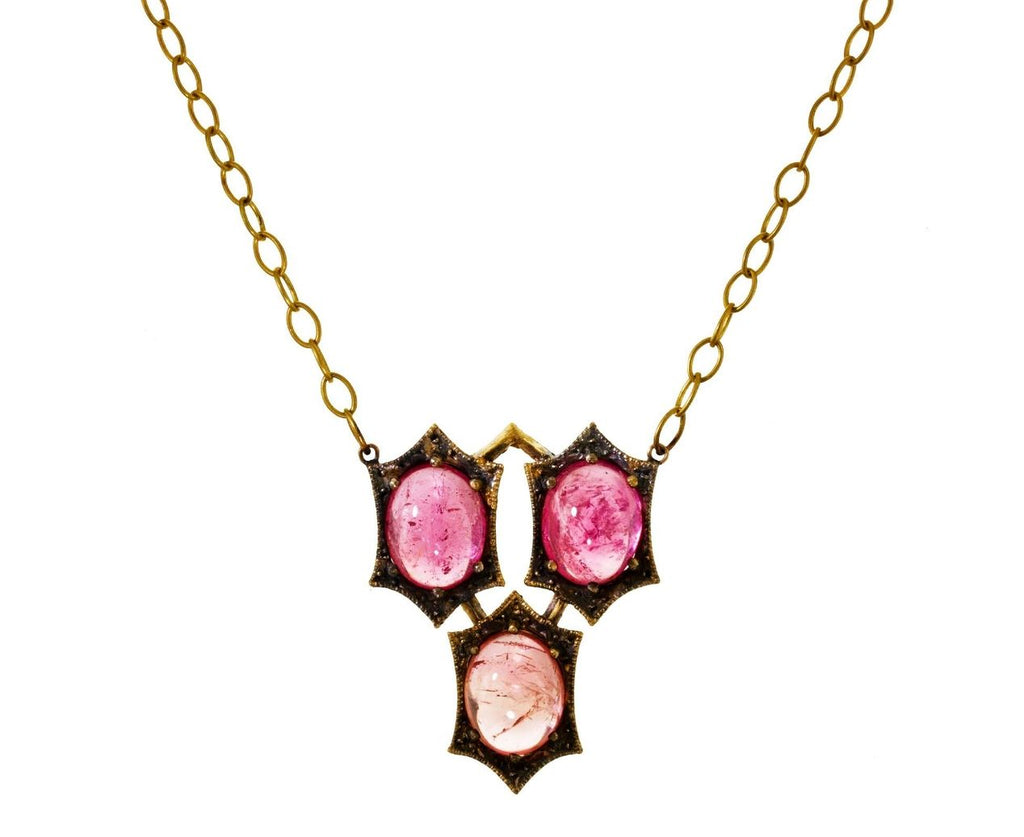 Pink Tourmaline Honeycomb Necklace zoom 1