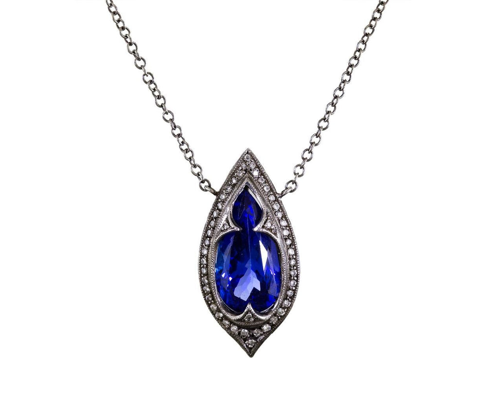 Tanzanite Jeweled Thorn Pendant Necklace zoom 1_cathy_waterman_platinum_tanzanite_diamond_thorn_