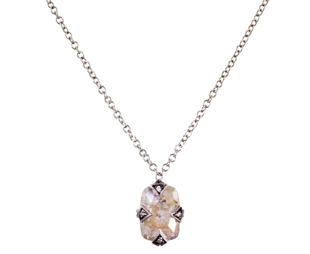 Rustic Diamond Pendant Necklace zoom 1-cathy-waterman-necklace