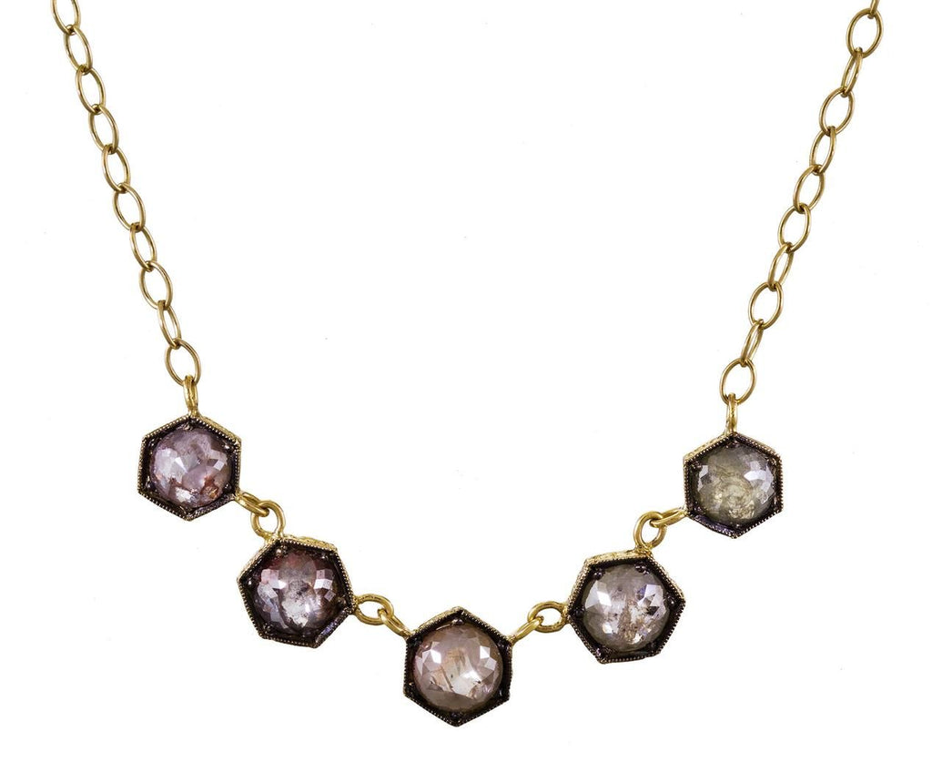 Five Gray Diamond Hexagonal Necklace zoom 1_cathy_waterman_necklace