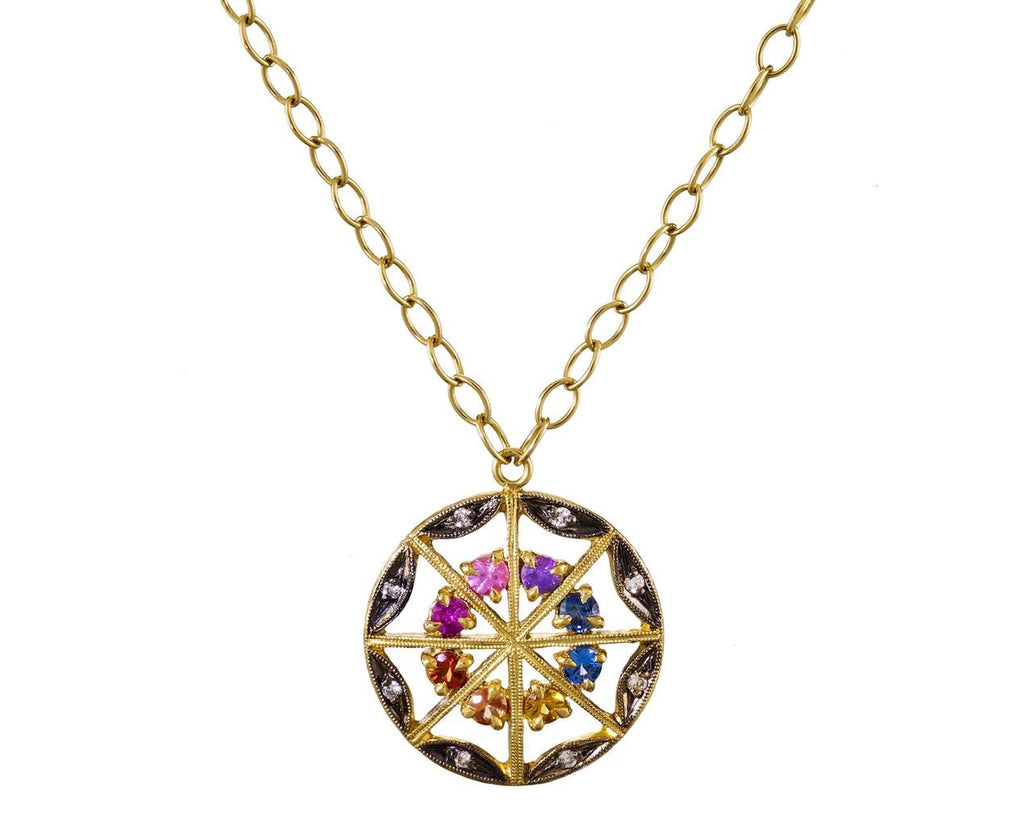 Sapphire and Diamond Ferris Wheel Necklace zoom 1_cathy_waterman_necklace