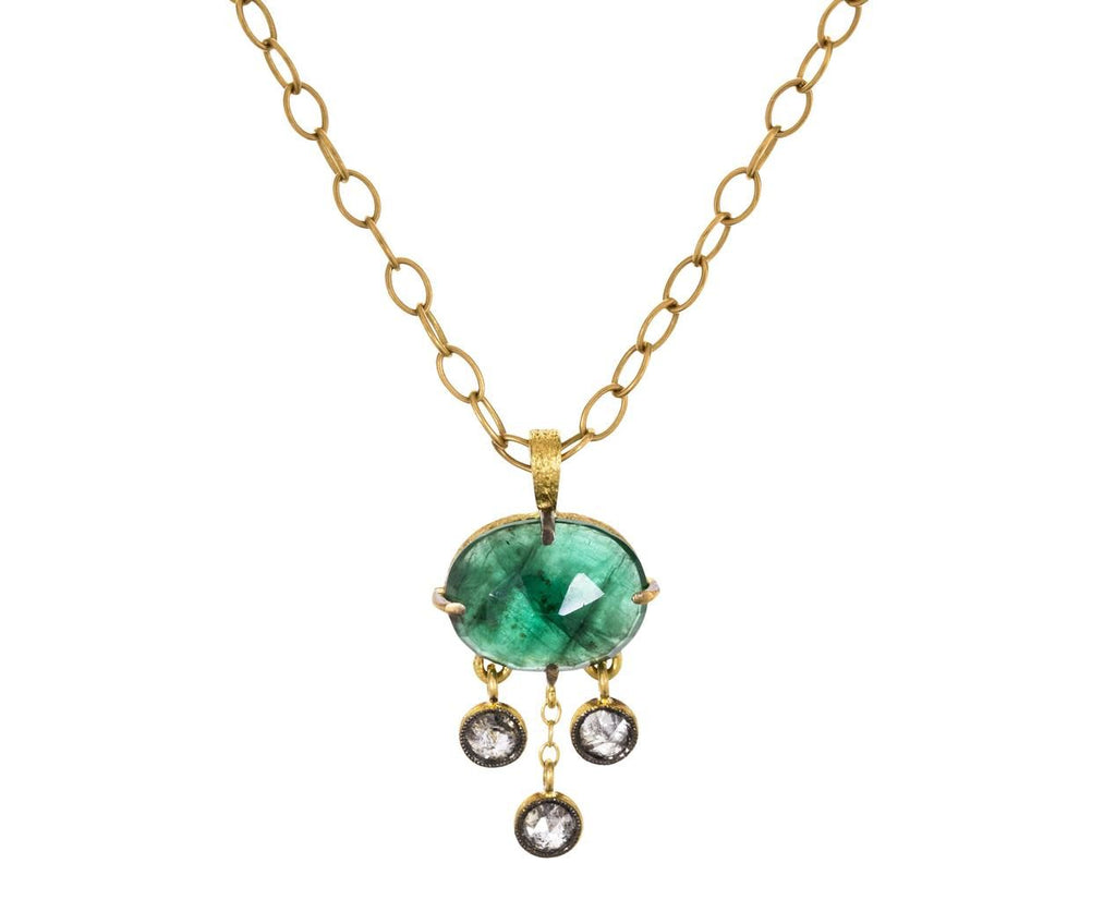 Emerald and Diamond Necklace  zoom 1_cathy_waterman_gold_emerald_diamond_necklace
