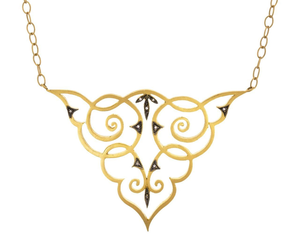 Gold and Diamond Scroll Necklace zoom 1_cathy_waterman_gold_diamond_scroll_necklace