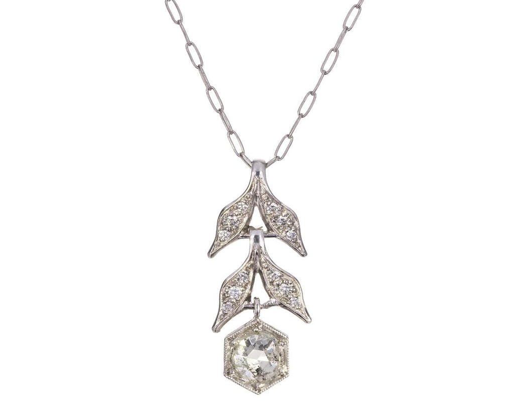 Black and White Diamond Flexilble Wheat Pendant Necklace zoom 1_cathy_waterman_platinum_diamond_flexible_wheat_n