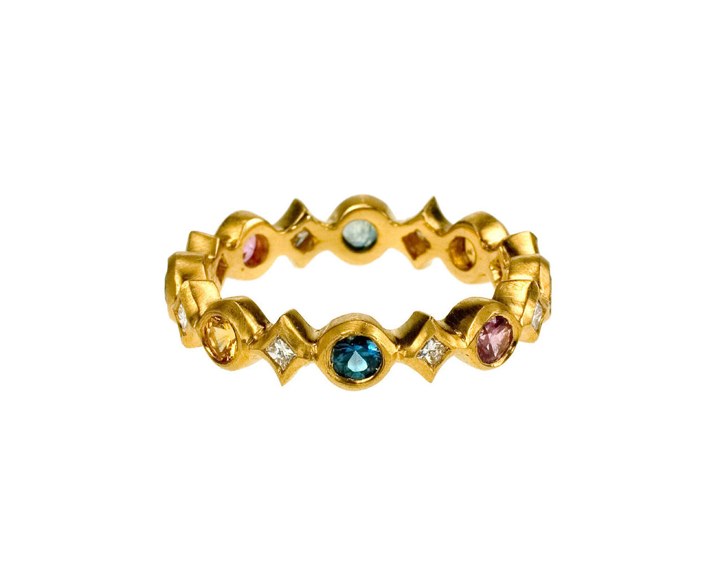 Sapphire and Diamond Stonehenge Band zoom 1