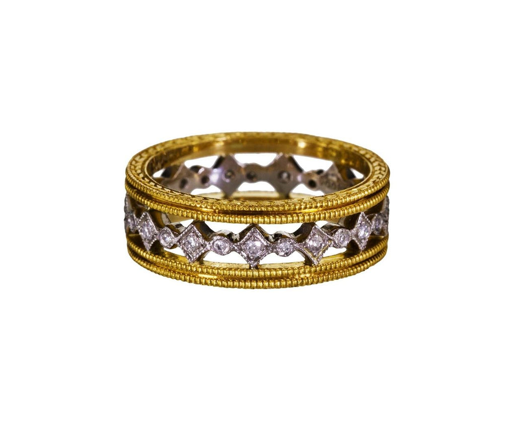 Double Milgrain Geometric Band zoom 1