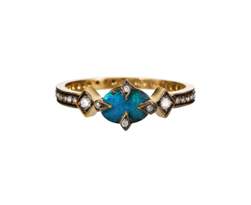 Boulder Opal Antique Prong Ring zoom 1